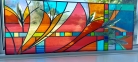 inside gallery -view of glass display