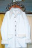 White deer with rabbit lining and trim $900.00